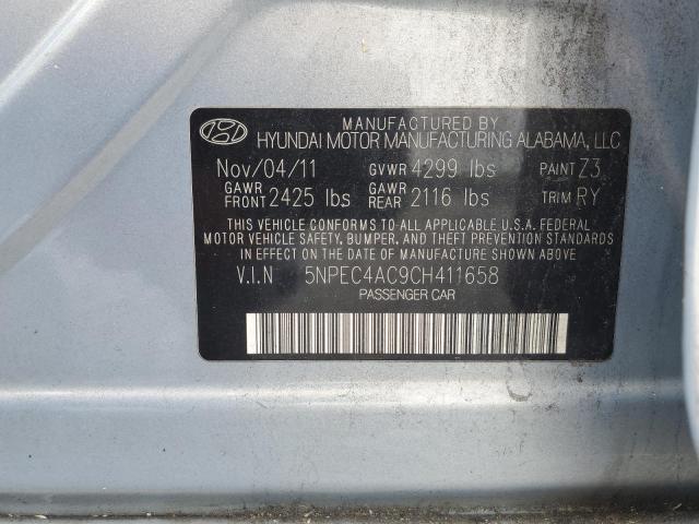 Photo 11 VIN: 5NPEC4AC9CH411658 - HYUNDAI SONATA SE 