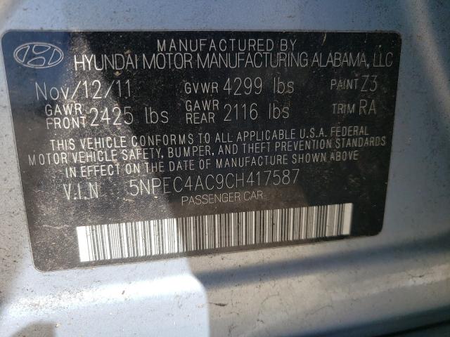 Photo 9 VIN: 5NPEC4AC9CH417587 - HYUNDAI SONATA SE 