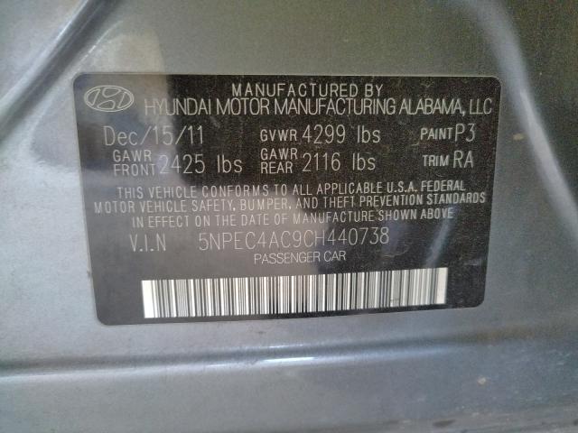 Photo 9 VIN: 5NPEC4AC9CH440738 - HYUNDAI SONATA SE 