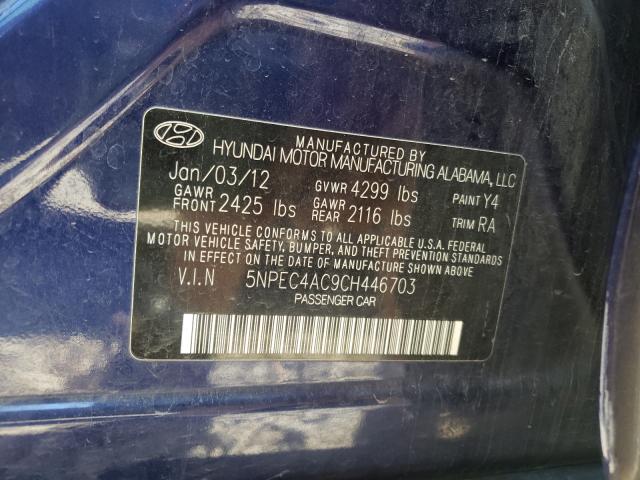 Photo 9 VIN: 5NPEC4AC9CH446703 - HYUNDAI SONATA SE 