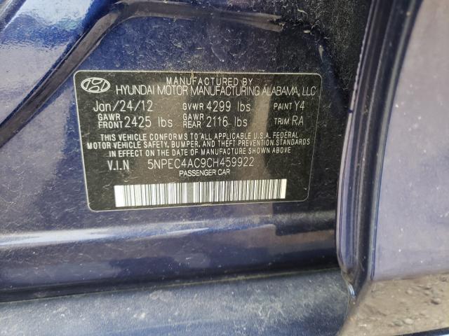 Photo 9 VIN: 5NPEC4AC9CH459922 - HYUNDAI SONATA SE 