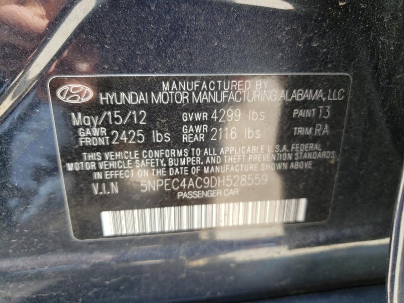 Photo 9 VIN: 5NPEC4AC9DH528559 - HYUNDAI SONATA SE 