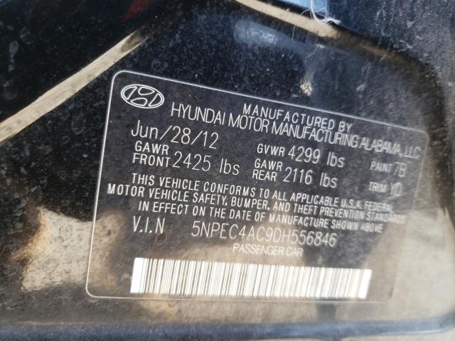 Photo 9 VIN: 5NPEC4AC9DH556846 - HYUNDAI SONATA SE 