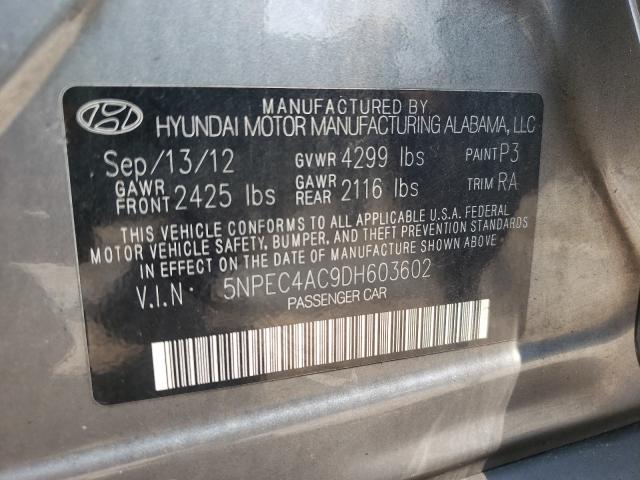 Photo 9 VIN: 5NPEC4AC9DH603602 - HYUNDAI SONATA SE 