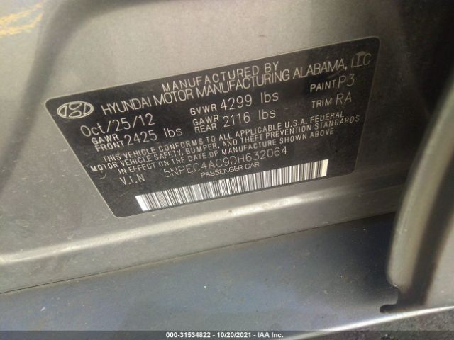 Photo 8 VIN: 5NPEC4AC9DH632064 - HYUNDAI SONATA 