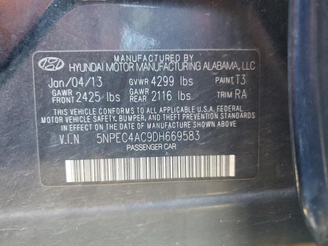 Photo 11 VIN: 5NPEC4AC9DH669583 - HYUNDAI SONATA SE 