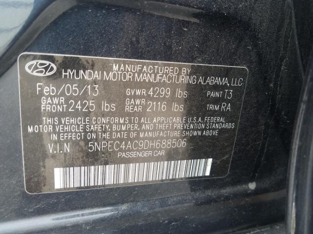 Photo 9 VIN: 5NPEC4AC9DH688506 - HYUNDAI SONATA SE 