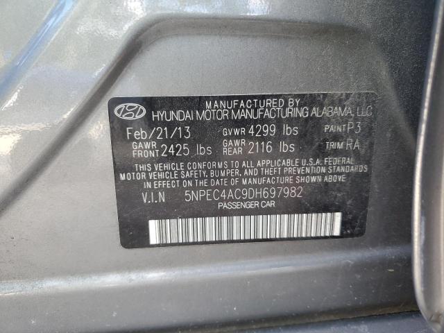 Photo 9 VIN: 5NPEC4AC9DH697982 - HYUNDAI SONATA SE 