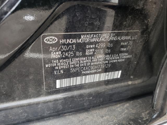 Photo 9 VIN: 5NPEC4AC9DH739129 - HYUNDAI SONATA SE 