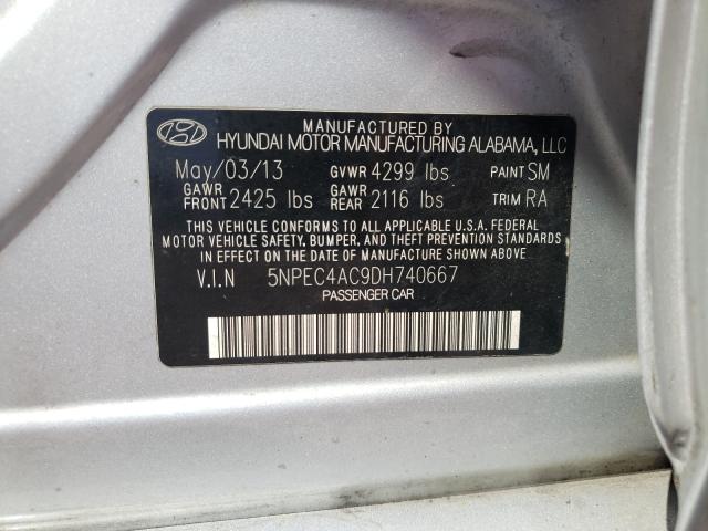 Photo 9 VIN: 5NPEC4AC9DH740667 - HYUNDAI SONATA SE 