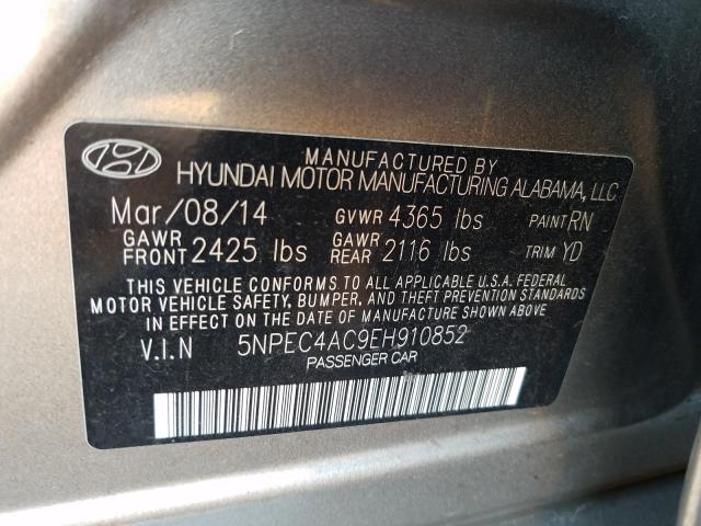 Photo 9 VIN: 5NPEC4AC9EH910852 - HYUNDAI SONATA SE 