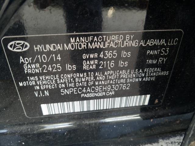 Photo 9 VIN: 5NPEC4AC9EH930762 - HYUNDAI SONATA SE 