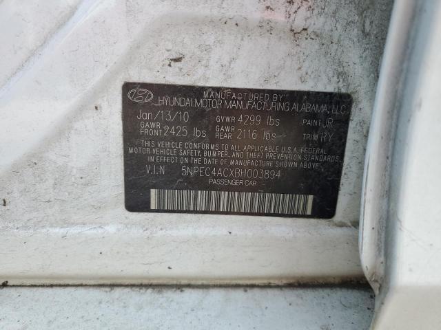 Photo 11 VIN: 5NPEC4ACXBH003894 - HYUNDAI SONATA SE 