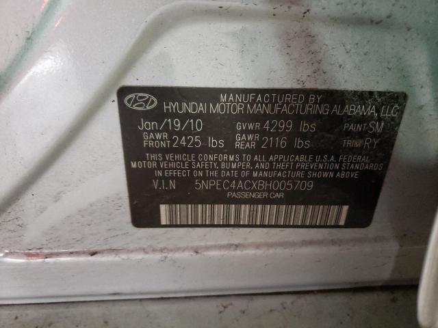 Photo 9 VIN: 5NPEC4ACXBH005709 - HYUNDAI SONATA SE 