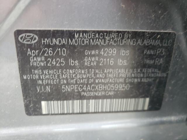 Photo 9 VIN: 5NPEC4ACXBH059950 - HYUNDAI SONATA SE 