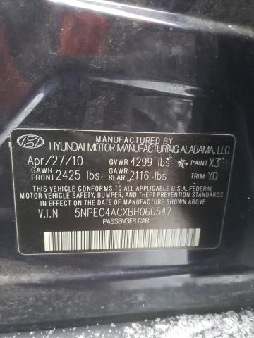 Photo 9 VIN: 5NPEC4ACXBH060547 - HYUNDAI SONATA 