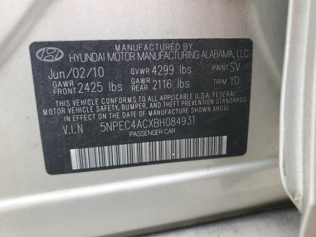 Photo 11 VIN: 5NPEC4ACXBH084931 - HYUNDAI SONATA SE 