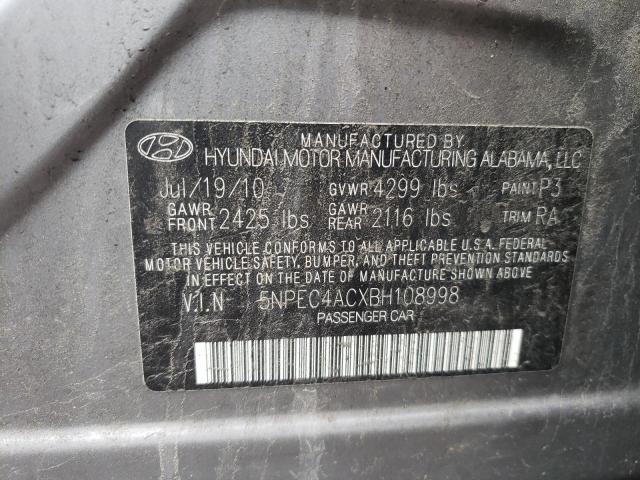 Photo 9 VIN: 5NPEC4ACXBH108998 - HYUNDAI SONATA SE 