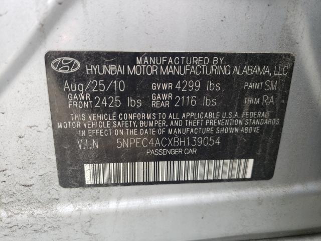 Photo 9 VIN: 5NPEC4ACXBH139054 - HYUNDAI SONATA SE 