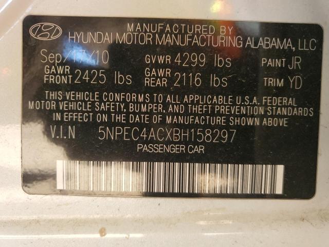 Photo 11 VIN: 5NPEC4ACXBH158297 - HYUNDAI SONATA SE 