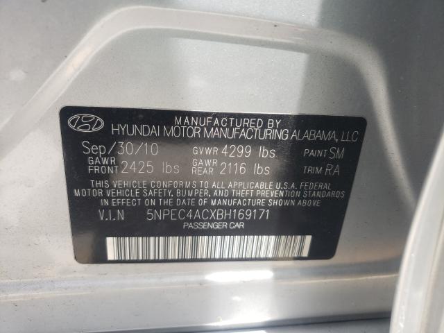 Photo 9 VIN: 5NPEC4ACXBH169171 - HYUNDAI SONATA SE 