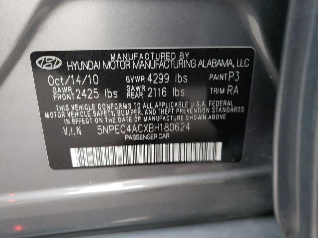 Photo 9 VIN: 5NPEC4ACXBH180624 - HYUNDAI SONATA SE 