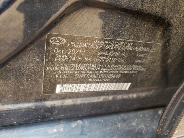 Photo 9 VIN: 5NPEC4ACXBH185449 - HYUNDAI SONATA SE 