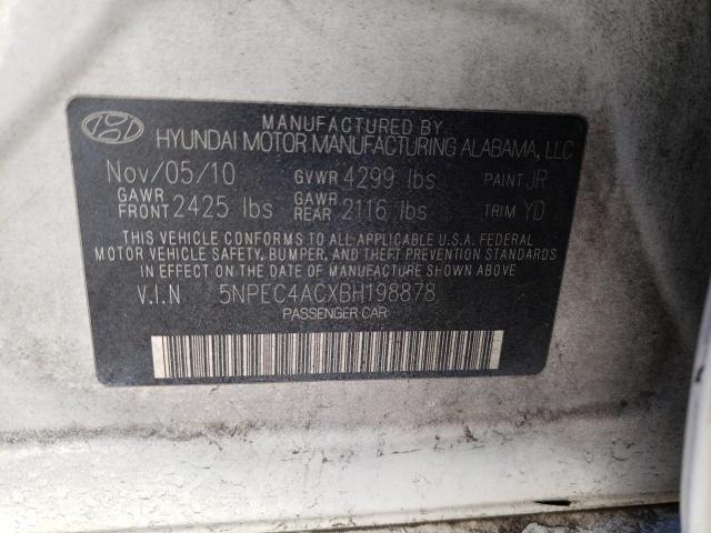 Photo 9 VIN: 5NPEC4ACXBH198878 - HYUNDAI SONATA 