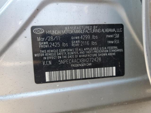 Photo 11 VIN: 5NPEC4ACXBH272428 - HYUNDAI SONATA 