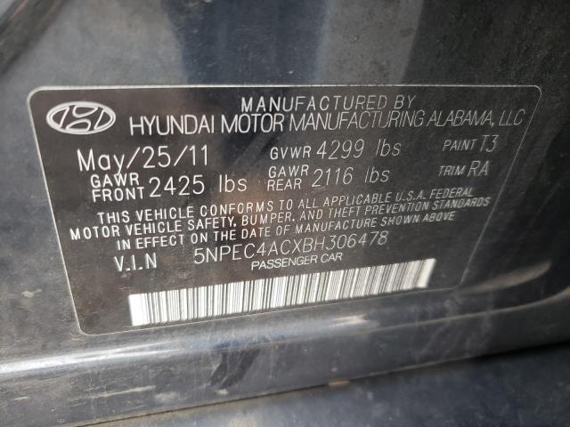 Photo 9 VIN: 5NPEC4ACXBH306478 - HYUNDAI SONATA SE 