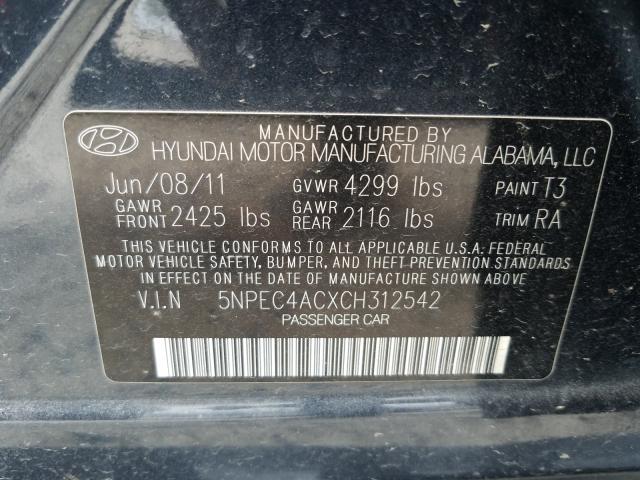 Photo 9 VIN: 5NPEC4ACXCH312542 - HYUNDAI SONATA SE 