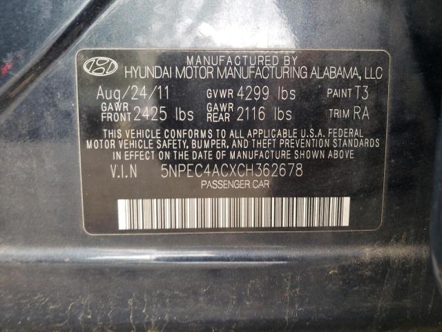 Photo 9 VIN: 5NPEC4ACXCH362678 - HYUNDAI SONATA SE 