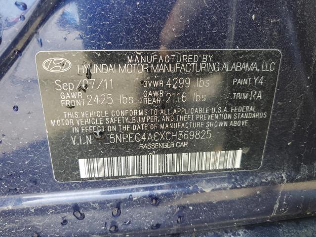 Photo 9 VIN: 5NPEC4ACXCH369825 - HYUNDAI SONATA SE 