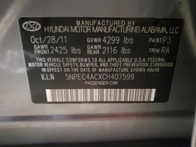 Photo 11 VIN: 5NPEC4ACXCH407599 - HYUNDAI SONATA 