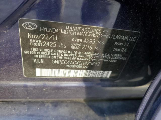 Photo 11 VIN: 5NPEC4ACXCH425682 - HYUNDAI SONATA SE 