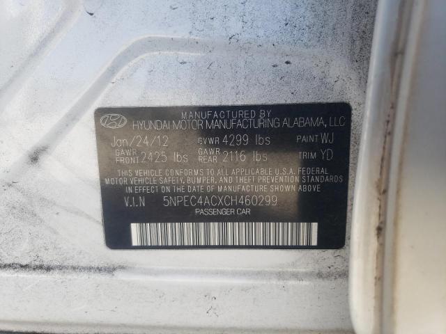 Photo 11 VIN: 5NPEC4ACXCH460299 - HYUNDAI SONATA SE 