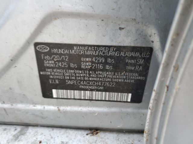 Photo 11 VIN: 5NPEC4ACXCH477622 - HYUNDAI SONATA 