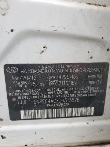 Photo 11 VIN: 5NPEC4ACXDH515576 - HYUNDAI SONATA 