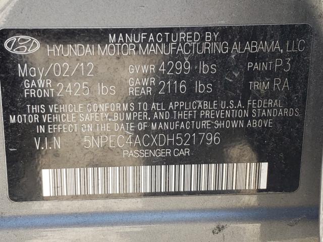 Photo 9 VIN: 5NPEC4ACXDH521796 - HYUNDAI SONATA SE 