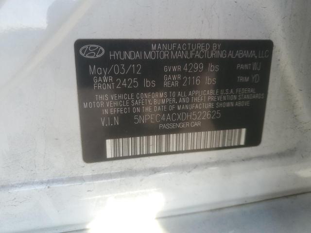 Photo 12 VIN: 5NPEC4ACXDH522625 - HYUNDAI SONATA 