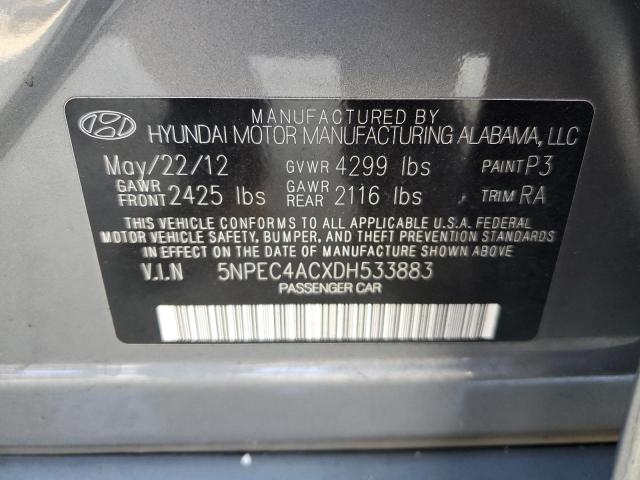 Photo 12 VIN: 5NPEC4ACXDH533883 - HYUNDAI SONATA SE 