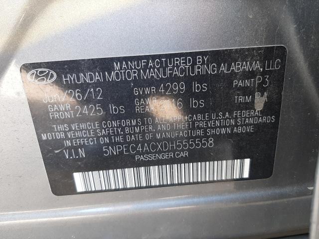 Photo 9 VIN: 5NPEC4ACXDH555558 - HYUNDAI SONATA SE 