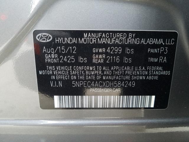 Photo 9 VIN: 5NPEC4ACXDH584249 - HYUNDAI SONATA SE 