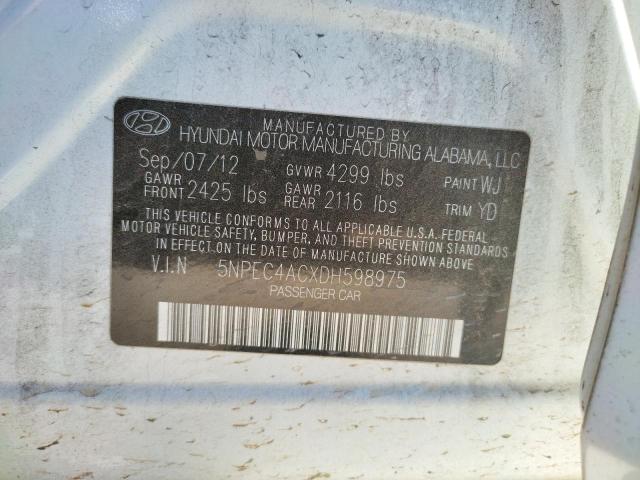 Photo 9 VIN: 5NPEC4ACXDH598975 - HYUNDAI SONATA SE 