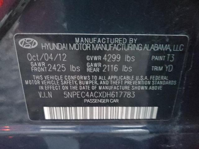 Photo 12 VIN: 5NPEC4ACXDH617783 - HYUNDAI SONATA 