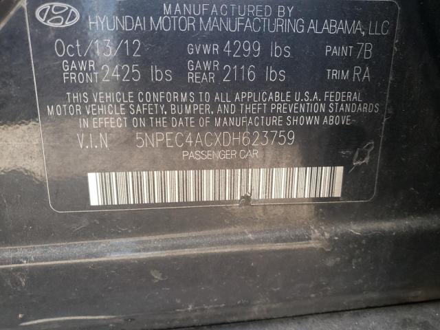 Photo 11 VIN: 5NPEC4ACXDH623759 - HYUNDAI SONATA SE 