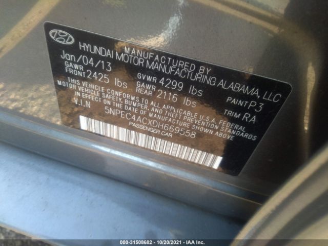 Photo 8 VIN: 5NPEC4ACXDH669558 - HYUNDAI SONATA 