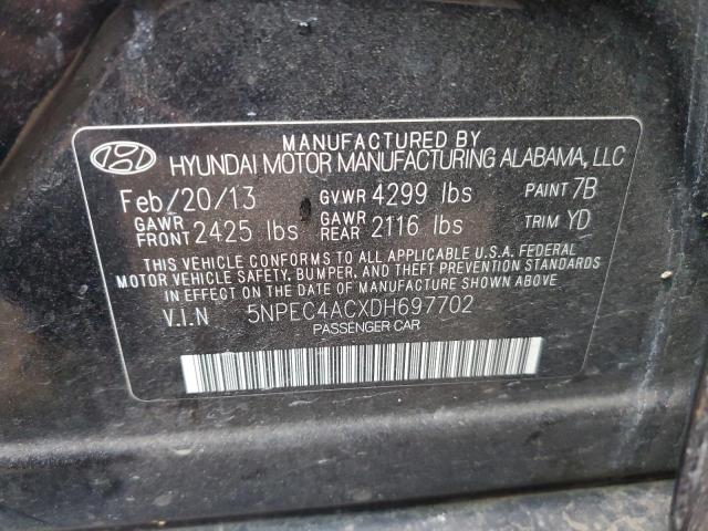 Photo 12 VIN: 5NPEC4ACXDH697702 - HYUNDAI SONATA 