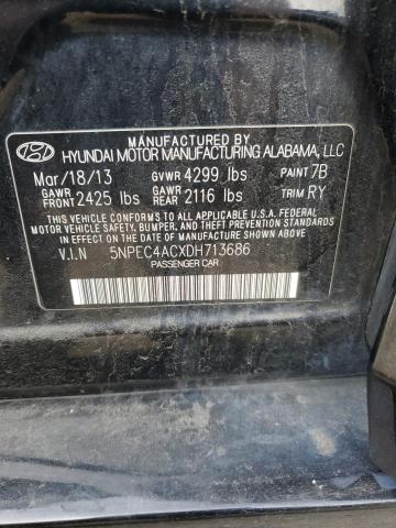 Photo 11 VIN: 5NPEC4ACXDH713686 - HYUNDAI SONATA SE 