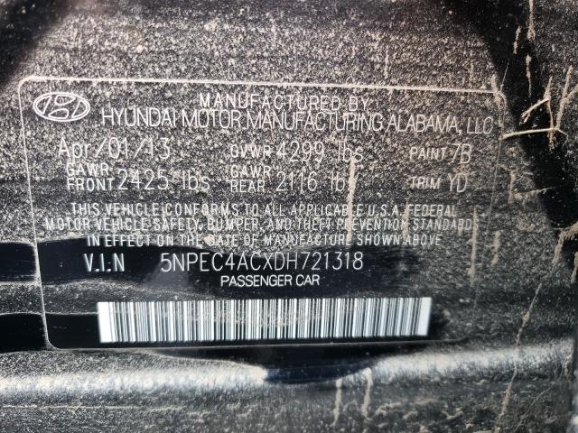 Photo 9 VIN: 5NPEC4ACXDH721318 - HYUNDAI SONATA SE 